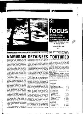 Focus on Political Repression in Southern Africa - Issue 14
