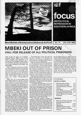Focus on Political Repression in Southern Africa - Issue 74