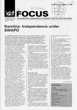 Focus on Political Repression in Southern Africa - Issue 86