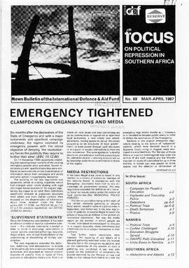 Focus on Political Repression in Southern Africa - Issue 69