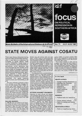 Focus on Political Repression in Southern Africa - Issue 71