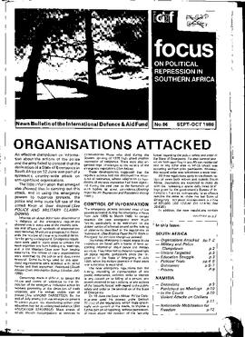 Focus on Political Repression in Southern Africa - Issue 66
