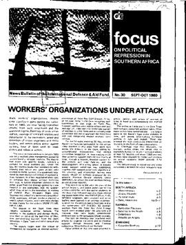 Focus on Political Repression in Southern Africa - Issue 30