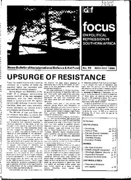 Focus on Political Repression in Southern Africa - Issue 55