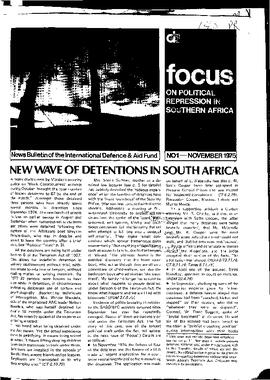 Focus on Political Repression in Southern Africa - Issue 1