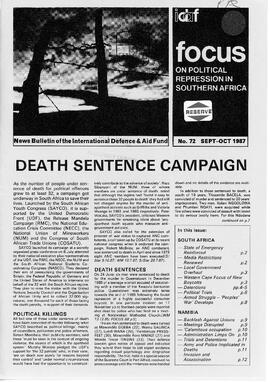 Focus on Political Repression in Southern Africa - Issue 72