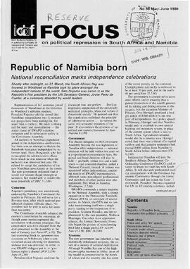 Focus on Political Repression in Southern Africa - Issue 88