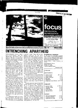 Focus on Political Repression in Southern Africa - Issue 15