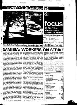 Focus on Political Repression in Southern Africa - Issue 20