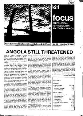 Focus on Political Repression in Southern Africa - Issue 51
