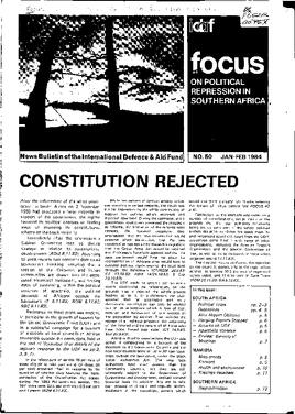 Focus on Political Repression in Southern Africa - Issue 50