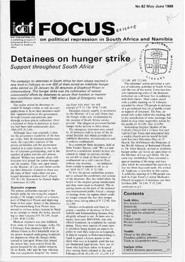 Focus on Political Repression in Southern Africa - Issue 82