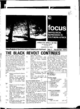 Focus on Political Repression in Southern Africa - Issue 7