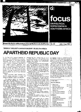 Focus on Political Repression in Southern Africa - Issue 35