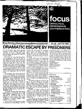 Focus on Political Repression in Southern Africa - Issue 26