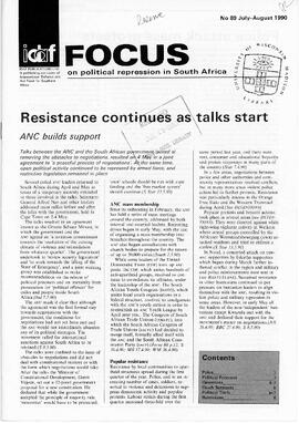 Focus on Political Repression in Southern Africa - Issue 89