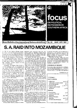 Focus on Political Repression in Southern Africa - Issue 33