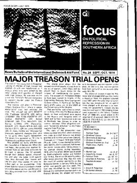 Focus on Political Repression in Southern Africa - Issue 24