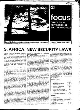 Focus on Political Repression in Southern Africa - Issue 40