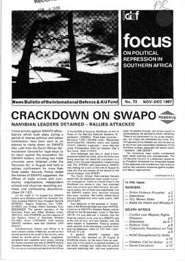 Focus on Political Repression in Southern Africa - Issue 73